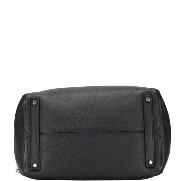 Dior Charm Open Bar Handbag Tote Bag Black Leather - Picture 4 of 10